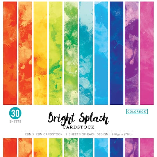 Colorbok&#xAE; 12&#x22; x 12&#x22; Bright Splash Cardstock, 30 Sheets